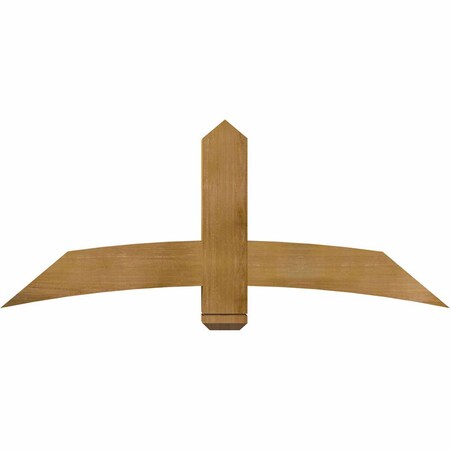Ekena Millwork Bellingham Rough Sawn Timber Gable Bracket, Western Red Cedar, 60"W x 25"H x 6"D x 6"F, 10/12 Pitch GBW060X25X0606BEL00RWR